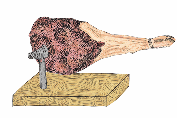 Prosciutto su tagliere